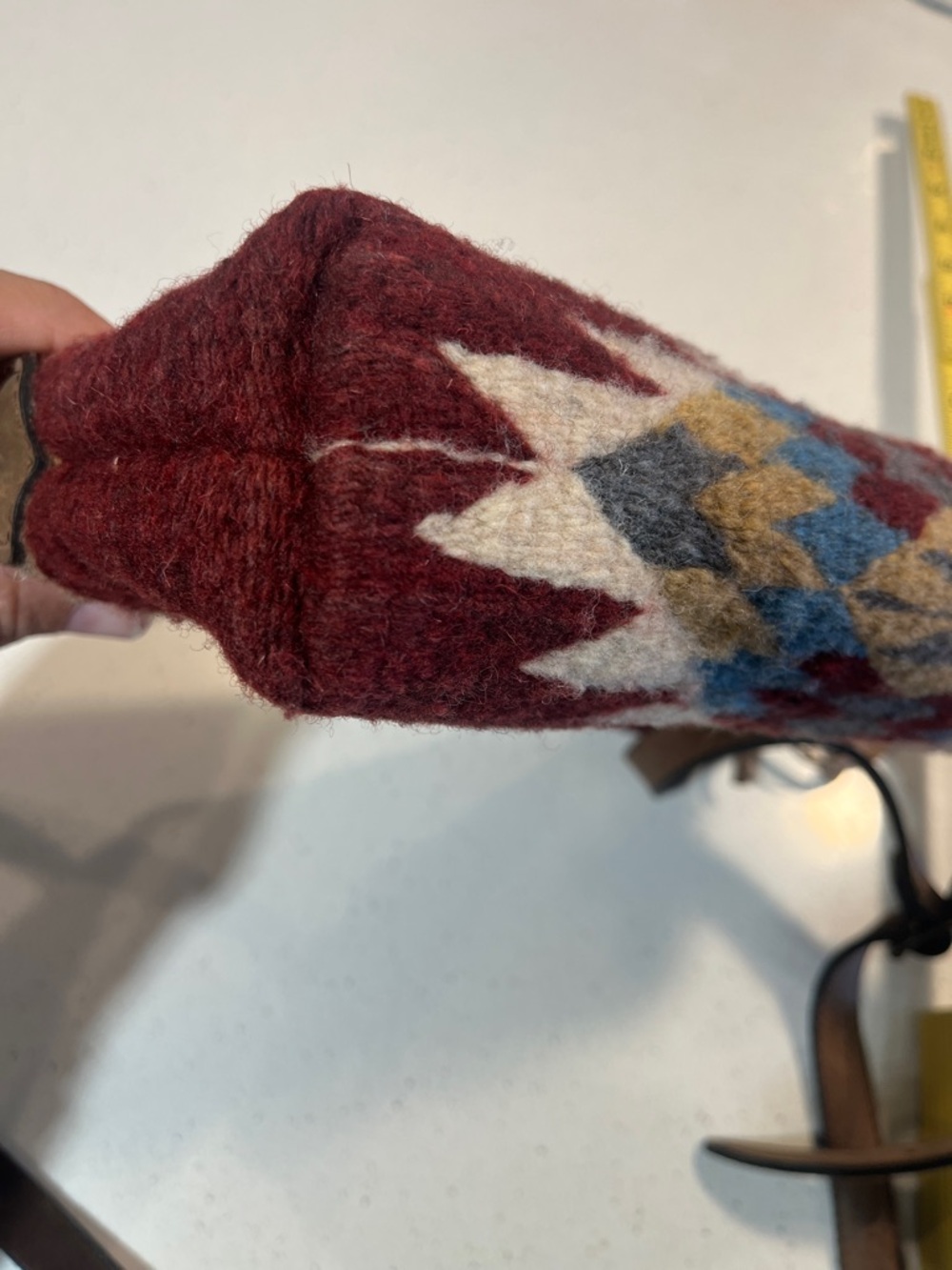 MZ Made Handwoven Zapotec Wool Crossbody Bag - Aztec Pattern - Picture 7 of 16